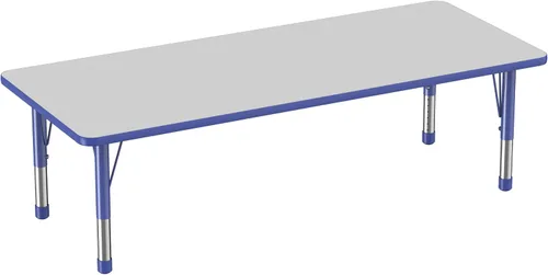 Vista 20 de FDP - Mesa rectangular para actividades escolares y aulas (24 x 36 pulgadas), patas gruesas para niños pequeños, altura ajustable de 15 a 24
