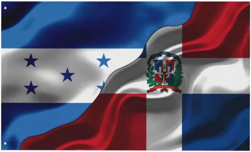 Vista 7 de Banderas de Honduras y República Dominicana para exteriores de 3 x 5 pies, tres capas de tela para coser a doble cara, impresión de 3 x 5 pies