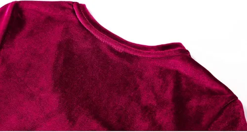 Vista 6 de VIER TWO Camiseta de terciopelo elástico para mujer, para gimnasio, correr, cuello en V