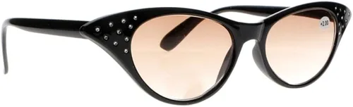 Vista 2 de Mujeres Cat Eye Diseñador Diamantes de imitación Protección UV Lente Tintado Lectores Sol Gafas de Lectura +1.00~+4.00