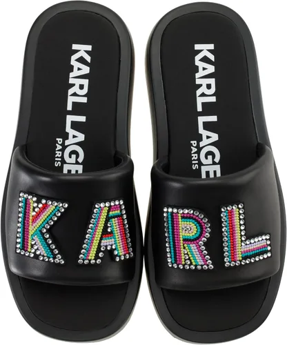 Vista 4 de Karl Lagerfeld Paris Sandalia de plataforma con adornos de ópalo para mujer