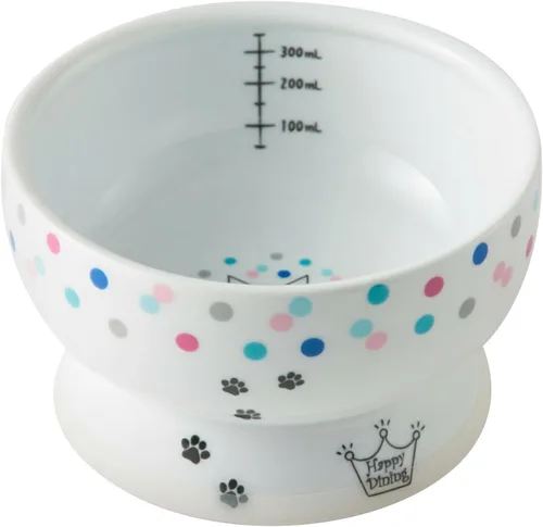 Vista 13 de NECOICHI - Cuenco elevado para agua para gatos, elevado, con líneas de medición, apto para lavavajillas y microondas (gato, extra alto) color blanco