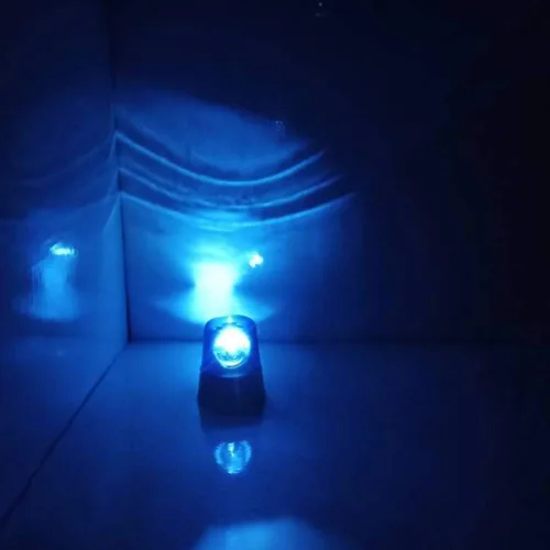 Vista 6 de Luz intermitente giratoria, 3 pulgadas, luz estroboscópica LED de 360 grados, luces intermitentes de DJ con batería para discoteca bailando, barra