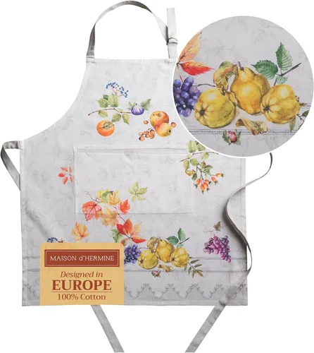 Vista 993 de Maison d' Hermine Delantales para mujer con bolsillo, 100% algodón (27.50 x 31.50 pulgadas)