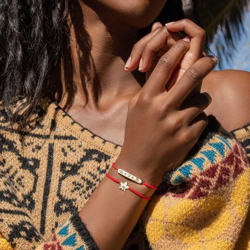 Vista 3 de KARMA AND LUCK Women's 925 Sterling Silver, Adjustable Drawstring Closure Red String Bracelet for Spiritual Power 6" - 9" adjustable Available in