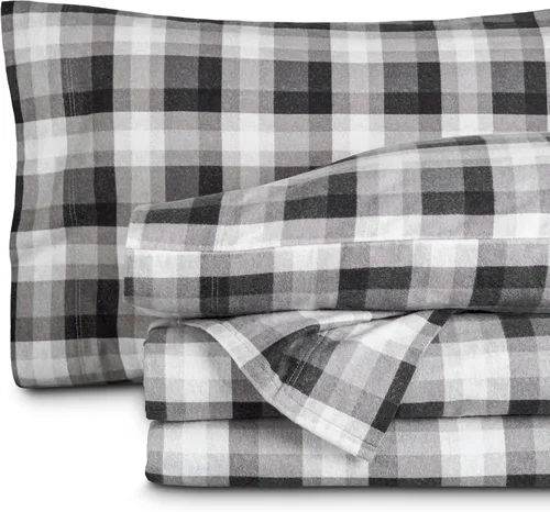 Vista 20 de Bare Home - Juego de sábanas de franela de doble cepillado para mayor suavidad y comodidad, 100 % algodón, aterciopelado, suave, pesado, bolsillo
