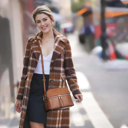 Vista 2 de Dasein - Bolso de hombro para mujer con cremallera y múltiples bolsillos