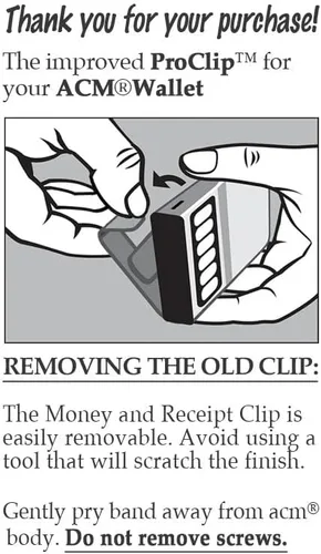 Vista 5 de ACM Wallet Reemplazo de clip para dinero ProClip de plata, se adapta a todas las carteras 1.0 (6 tarjetas)
