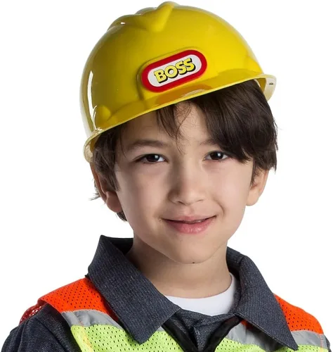 Vista 5 de Dress Up America Casco duro para niños - Casco de construcción amarillo para niños pequeños