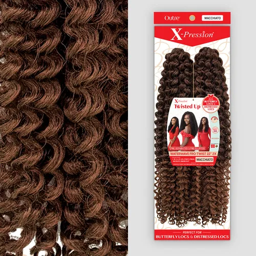 Vista 8 de XPRESSION X-Pression - Trenzas de ganchillo Outre Twisted Up Water Wave Fro Twist de 22 pulgadas, 2X (paquete de 3, 4)