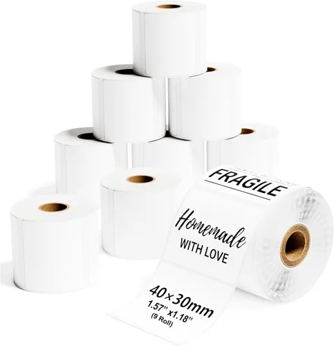 Vista 15 de Phomemo - [3x130 piezas] Etiquetas de dirección Phomemo, 3 rollos de 25x67mm (0.98"x2.64"), para M110, M100, M220, M221, M120, M200, etiquetas