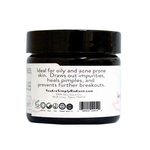 Vista 7 de Glimmer Goddess - Máscara facial orgánica para desatascar los poros y reducir los puntos negros, carbón activado, 2 onzas