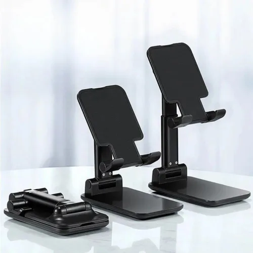 Vista 5 de Soportes ajustables negros para teléfono celular, soporte universal para teléfono portátil, soporte para tableta de escritorio para el hogar Blanco