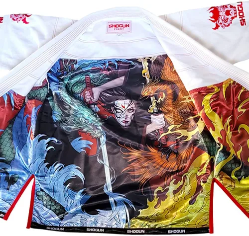Vista 7 de SHOGUN Combate Jiu Jitsu Gi Elemental Premium 15.87 oz Pearl Weave Algodón BJJ