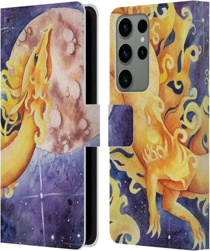 Vista 319 de Head Case Designs Officially Licensed Carla Morrow Galactic Entrancement Dragons Leather Wallet Case Compatible with Samsung Galaxy A07 4G