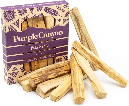 Vista 10 de Purple Canyon Palitos de incienso Palo Santo - Paquete de 6 Incienso natural cosechado de forma sostenible para manchas, meditación, limpieza