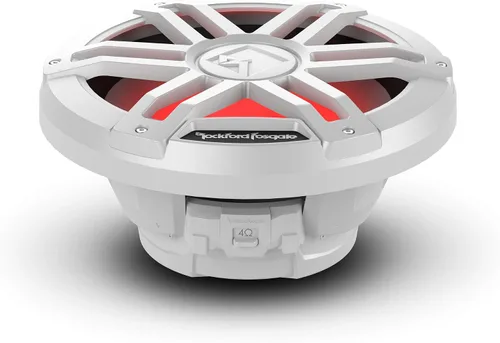 Vista 2 de Rockford Fosgate M1D2-12 Color Optix 12" DVC 2-Ohm Multicolor LED iluminado subwoofer marino - Blanco
