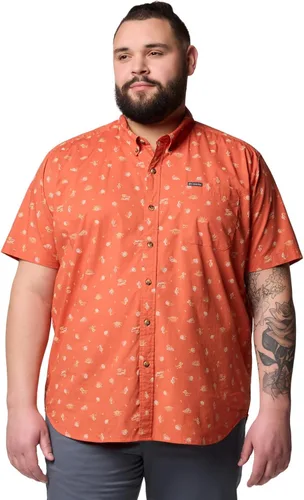 Vista 24 de Columbia - Camisa de manga corta para hombre Rapid Rivers con estampado, con cómodo elástico Colegial Navy Outback