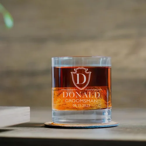 Vista 4 de Regalos individuales para padrinos de boda, vasos de whisky personalizados para padrinos de boda, regalos personalizados para propuesta de padrinos