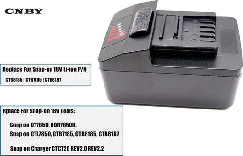 Vista 5 de CNBY® CTB8185 CTB7185 Batería de 18 V 4 Ah con cargador CTC720, reemplazo para batería CTB8185 a presión CTB8185 CTB8187 CTB7175 / CT8850 CT7850