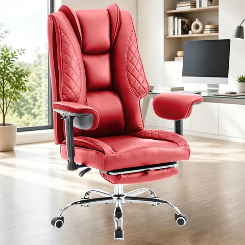 Vista 13 de Big and Tall Office Chair and High Back with Heavy Duty Wide Executive Office Chair with Foot Rest, Adjustable Armrests (Beige)