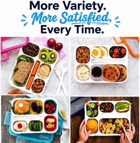 Vista 8 de Fiambrera BENTO para niños, fiambrera para mujer, adultos, recipiente para guardar la comida hermético Fiambreras para raciones planificadas