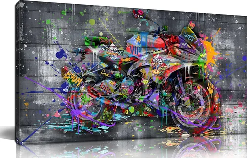 Vista 11 de SIXTTART Banksy - Lienzo de pared para dormitorio, arte de pared con graffiti callejero, pintura abstracta, arte pop, decoración moderna de pared