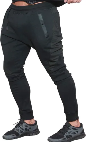 Vista 2 de MECH-ENG Pantalones deportivos de gimnasio para hombre, pantalones deportivos casuales de fitness