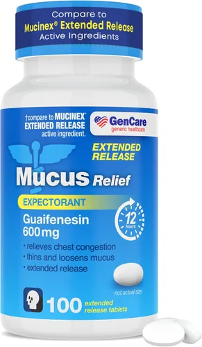 Vista 8 de GenCare Alivio de Mucosidad Expectorante Guaifenesina 400 mg 200 Tabletas Paquete de Valor - Acción Rápida para Diluir la Mucosidad para Resfriados