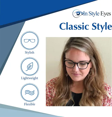 Vista 5 de In Style Eyes Opulent - Lentes de lectura con montura completa, montura completa, montura clásica, montura ovalada, lente no polarizada