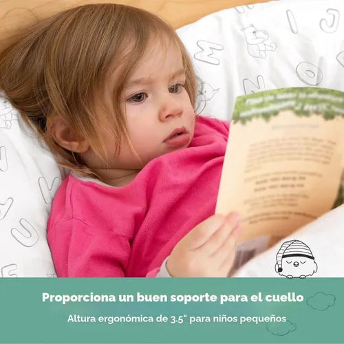 Vista 5 de Almohada para niños pequeños con funda - 13 x 18 pulgadas My Little Dreamy Almohada para niños pequeños de KeaBabies para viajar y dormir, funda