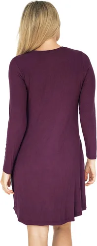 Vista 3 de Kindred Bravely Betsy - Camisón de lactancia Henley de bambú Camisón de maternidad de manga larga