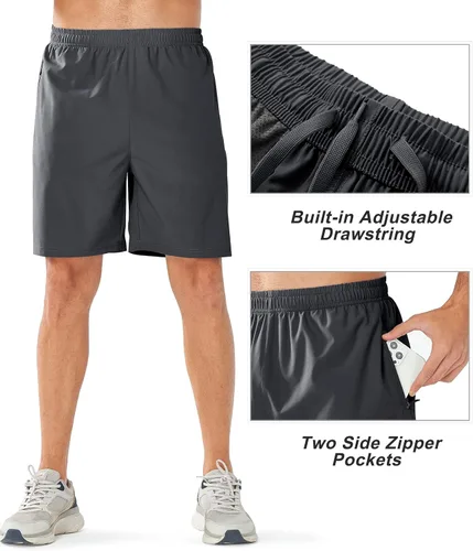 Vista 4 de NORTHYARD Pantalones cortos deportivos ligeros de secado rápido y de 7pulgadas para hombre, para senderismo, deportes, gimnasio, correr