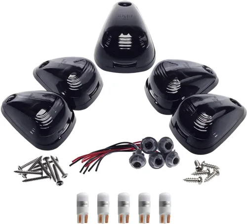 Vista 6 de Juego de 5 luces LED HERCOO para el techo de la cabina de vehículos Ford F150 F250 F350 F450 F550, Ambar
