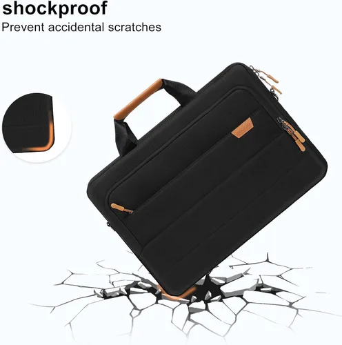 Vista 4 de MOSISO Laptop Bag for Men, Computer Bags Laptop Briefcase Bag with Trolley Sleeve&Front Rectangle&Horizontal Pockets
