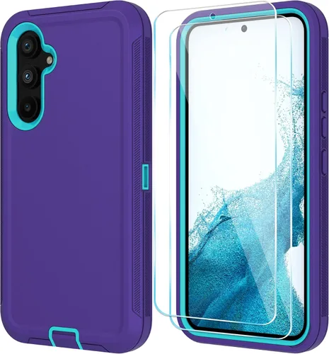 Vista 12 de Funda para teléfono Qinmay para Samsung Galaxy A54 5G con protector de pantalla HD, funda de 3 capas resistente a golpes y caídas para Galaxy A54