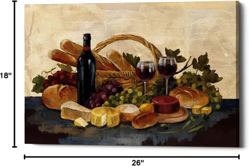 Vista 6 de Epic Graffiti Silvia Vassileva - Lienzo decorativo para pared, diseño de vino toscano