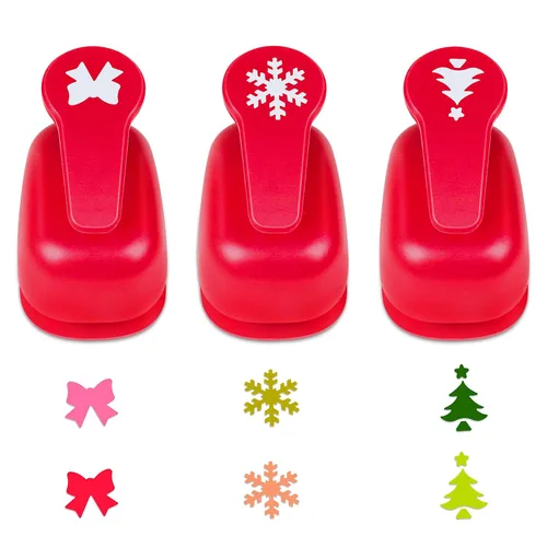 Vista 9 de Perforadora de Navidad de 1 pulgada, Perforadora de Campana para Manualidades de Papel, perforadora con forma de campana para manualidades