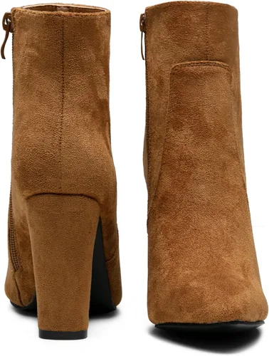 Vista 6 de Vepose Botas de tobillo 9633 para mujer, botas de tacón alto de aguja de moda, botas de vestir con punta de punta
