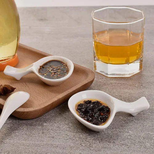 Vista 6 de Plato de cerámica para aperitivos, cuencos de inmersión para barbacoa, salsa de soja, ketchup, condimento, vinagre, sushi, ensalada, aceite