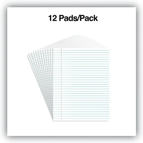 Vista 2 de Universal 11000 blocs de escritura con tapa de pegamento, regla legal, carta, blanco, 50 hojas por paquete (paquete de 12)