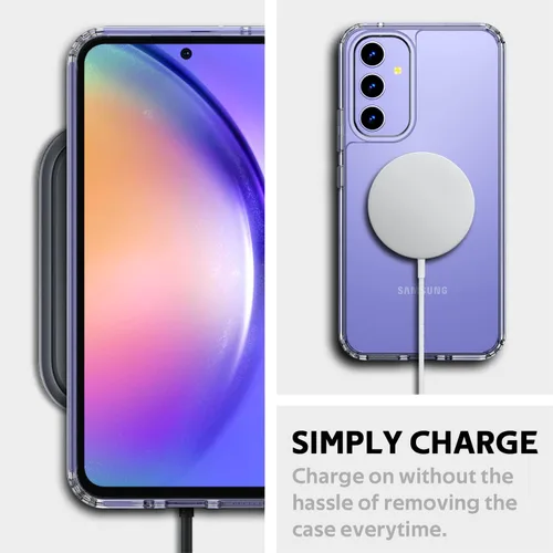 Vista 7 de Defender - Funda transparente para Samsung Galaxy A54, funda para Samsung Galaxy A54 5G, absorción de impactos, parachoques híbrido de aire, a