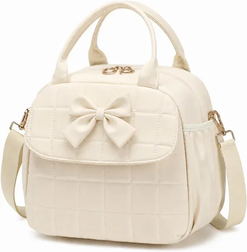 Vista 21 de LEDAOU Lonchera para Mujeres, Bolsa de Almuerzo Acolchada con Relleno Puffer, con Correa Ajustable, Aislada, Reutilizable, para el Trabajo, Escuela