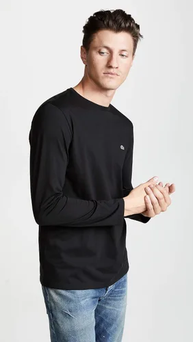 Vista 5 de Lacoste Camiseta de manga larga para hombre Pima de ajuste regular con cuello redondo