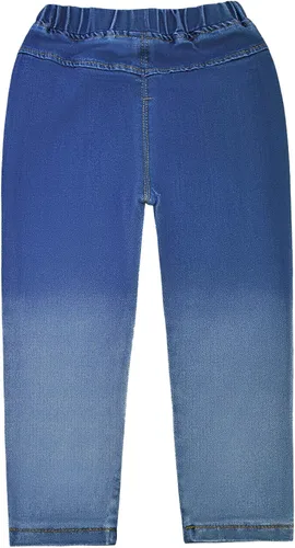 Vista 7 de Peacolate 1-5 años de primavera y otoño, vestido de manga larga con capucha, chaqueta de mezclilla y jeans