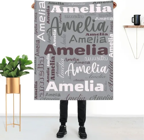 Vista 12 de Mantas personalizadas con nombre para niños, mantas de bebé personalizadas para niñas y niños con nombre, mantas de bebé personalizadas con nombre