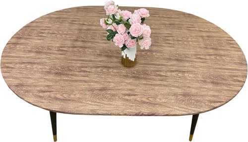 Vista 40 de Pioggia Mantel redondo de vinilo ajustable con reverso de franela, mantel elástico, impermeable, a prueba de aceite, mantel de plástico ideal