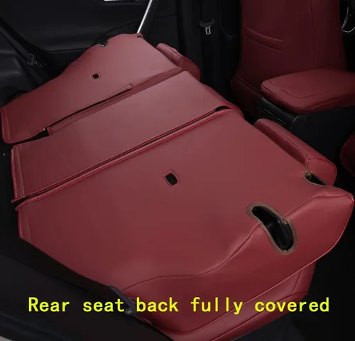 Vista 54 de Fundas de asiento RAV4 de ajuste personalizado, piel sintética impermeable para Toyota RAV4 2013-2018 (beige)