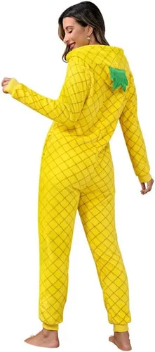 Vista 5 de Clarisbelle Women's Animal Fruit Plush One Piece Pajama Halloween Cosplay Costume with Pocket