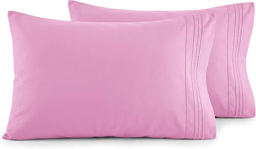 Vista 59 de Elegant Comfort Juego de fundas de almohada ultrasuaves de lujo de 2 piezas - Microfibra premium de calidad hotelera 1500, doble cepillado